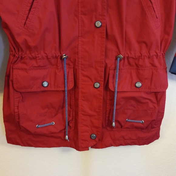 Vintage Pacfic Trail Women’s Red  Full Zip & Button Hooded Winter Jacket Size M. - Picture 2 of 12